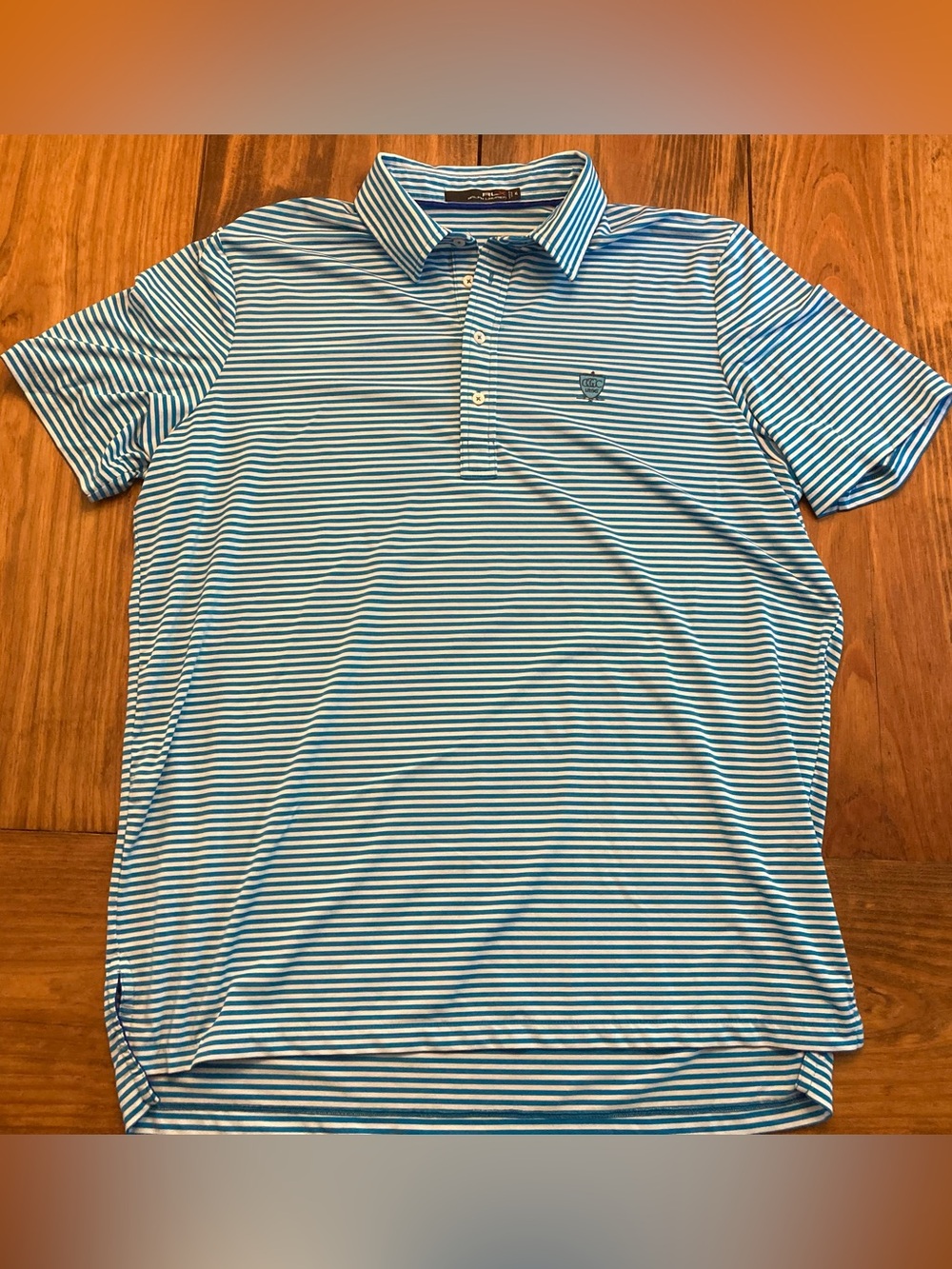 Ralph Lauren RLX Striped Golf Polo Shirt EUC